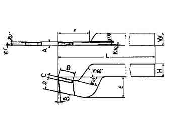IMPA手冊(cè) 編號(hào)63312966型高速鋼頭切割車刀(圖1)