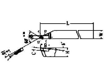 IMPA手冊 編號63278443-50型超硬尖端車刀(圖1) IMPA手冊 編號63278443-50型超硬尖端車刀(圖1)