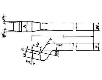 IMPA手冊 編號63311864型高速鋼頭車刀(圖1)