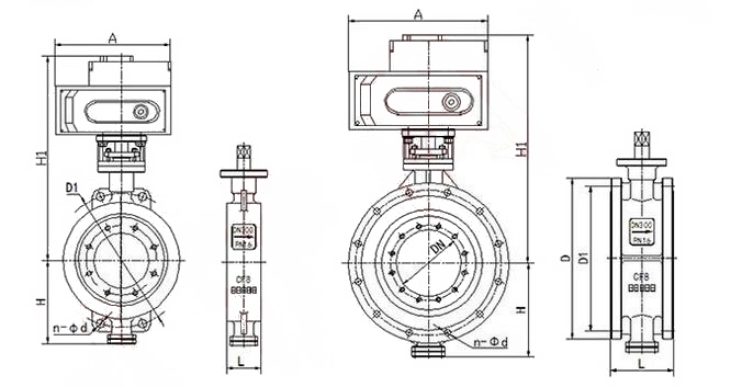 D973H電動(dòng)硬密封調(diào)節(jié)蝶閥(圖1)