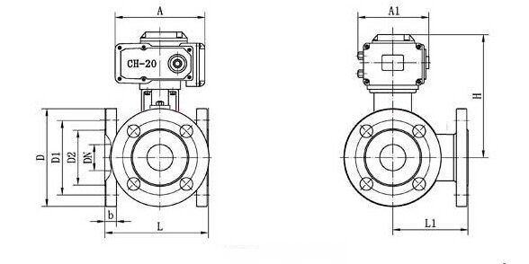 Q944F,Q945F電動(dòng)三通球閥(圖3)