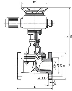 EG941J英標(biāo)電動(dòng)襯膠隔膜閥(圖1)