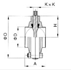 D61X衛(wèi)生級焊接蝶閥(圖4)