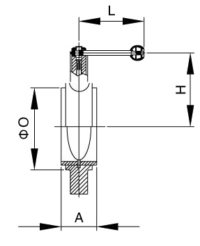 D71X衛(wèi)生級(jí)對(duì)夾蝶閥(圖1)